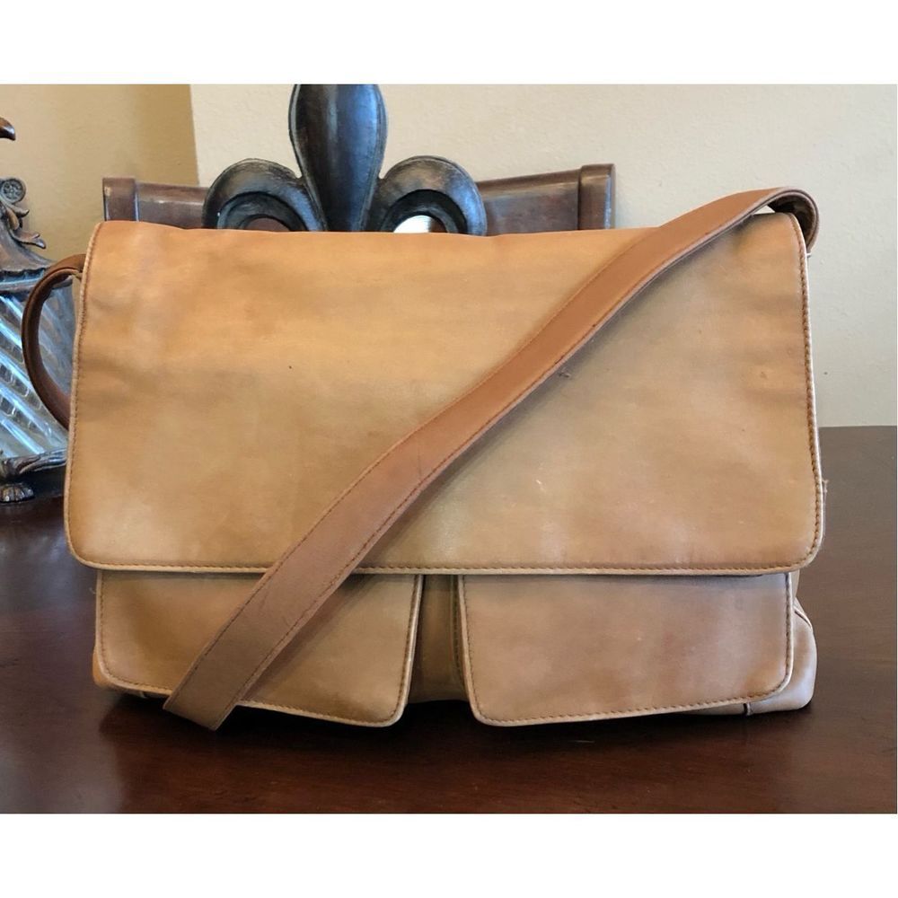 ST. JOHN’S BAY - Brown Smooth Leather Saddle-Bag-Style Crossbody/Shoulder Bag - Picture 2 of 16